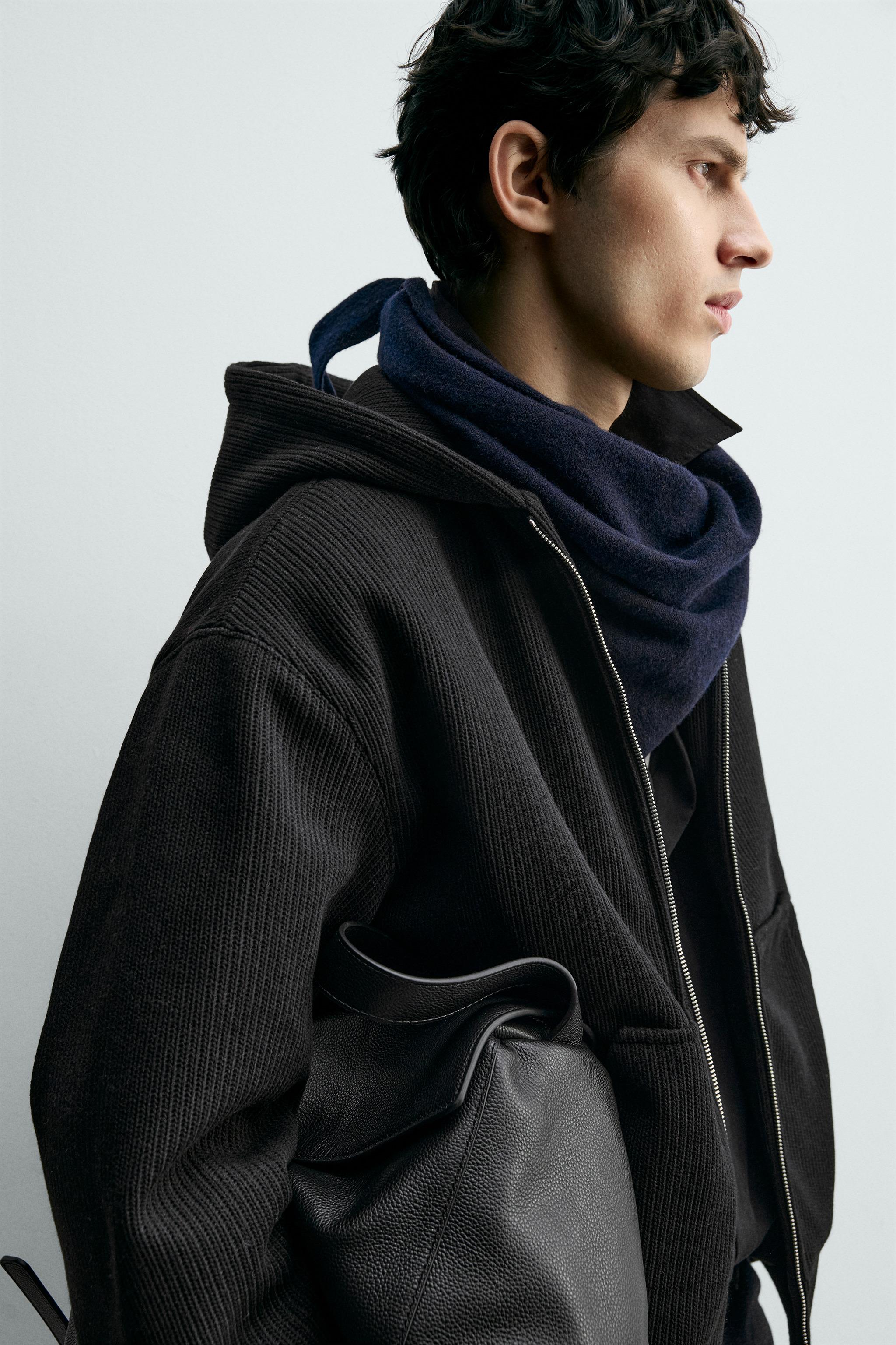 HOODIE RIB ZIP SWEATSHIRT